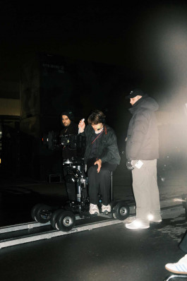 Julius Oppermann on set for Kärcher Futuretech, with a Dolly on tracks.